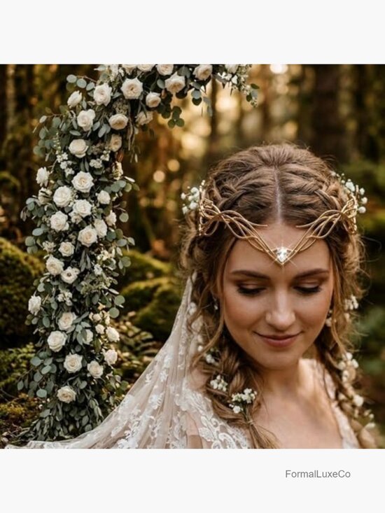 Bridal Wedding Leaf Headpiece Rhinestone Crystal Tiara Crown Hairband main image 5